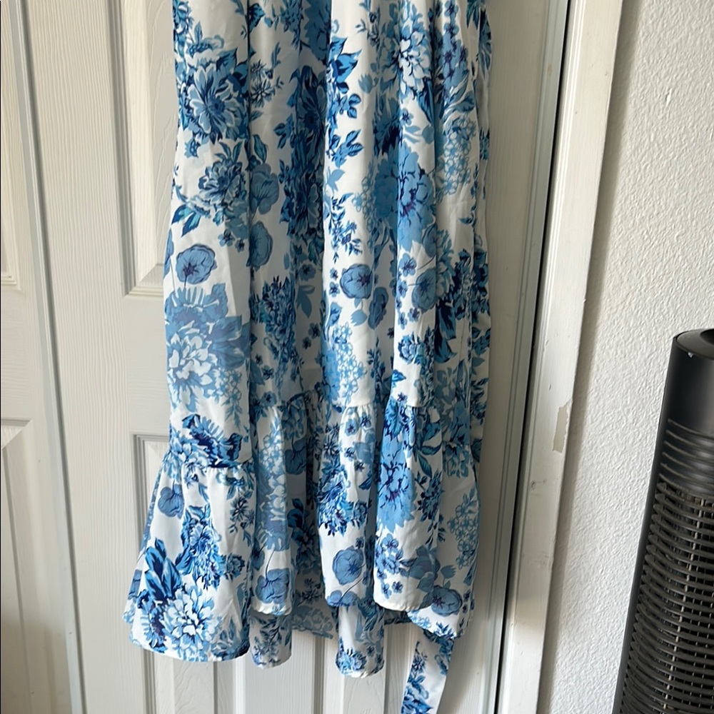 BloomChic Blue and White Floral Dress - Picture 6 of 7
